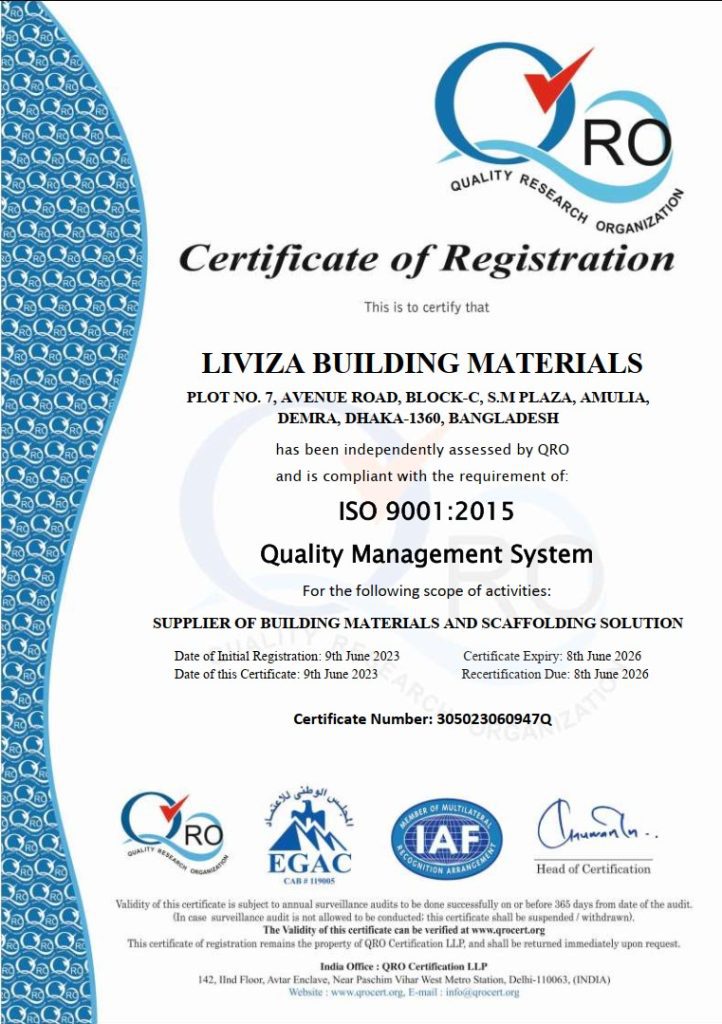 ISO Certified Building Materials suppliers in Bangladesh